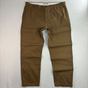 Line Of Trade The Officer Chino Pant Men 42x32 Brown Herringbone Military Preppy